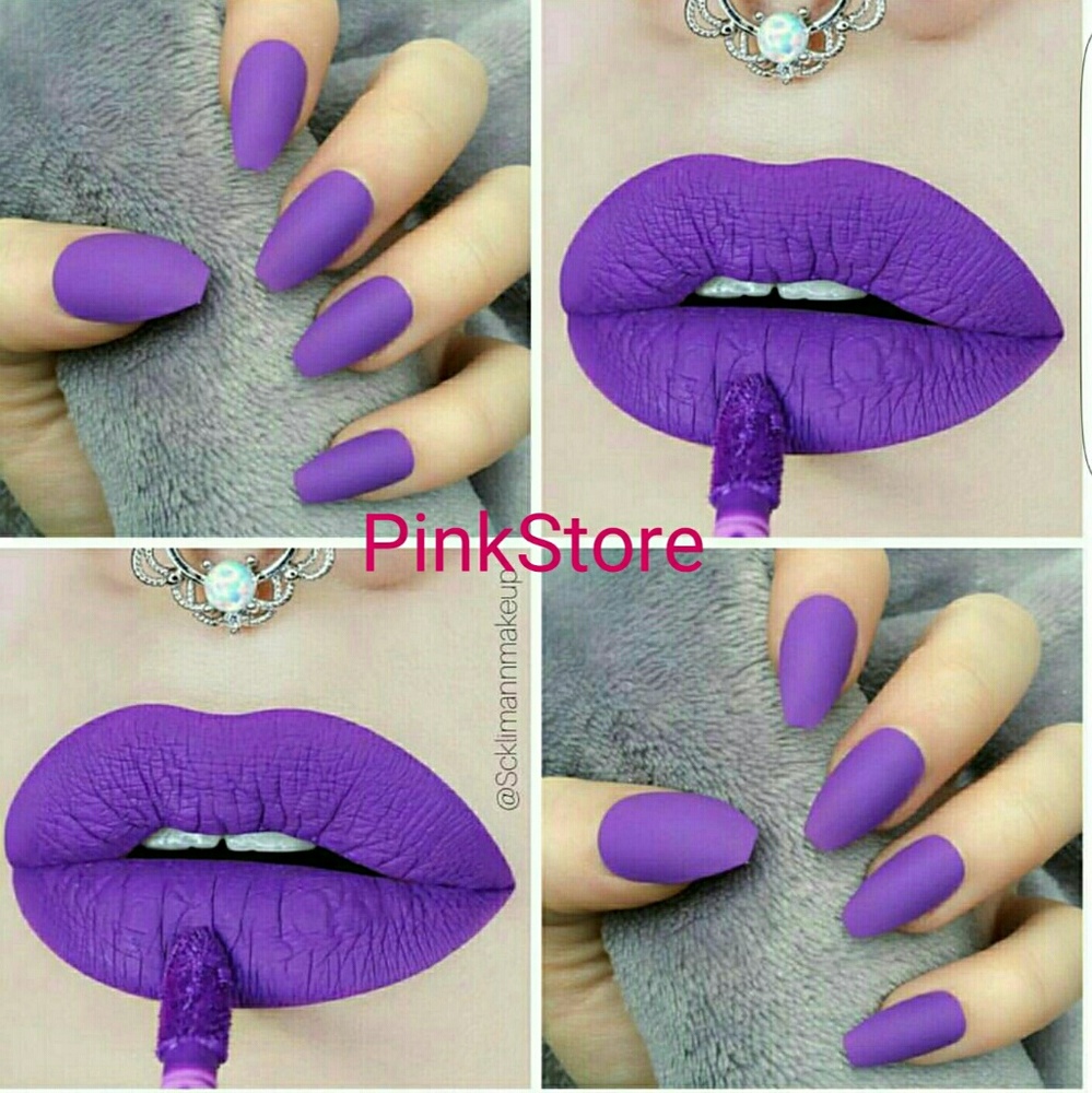 Dark Purple Lip Matte Gloss #09 - Picture 1 of 3