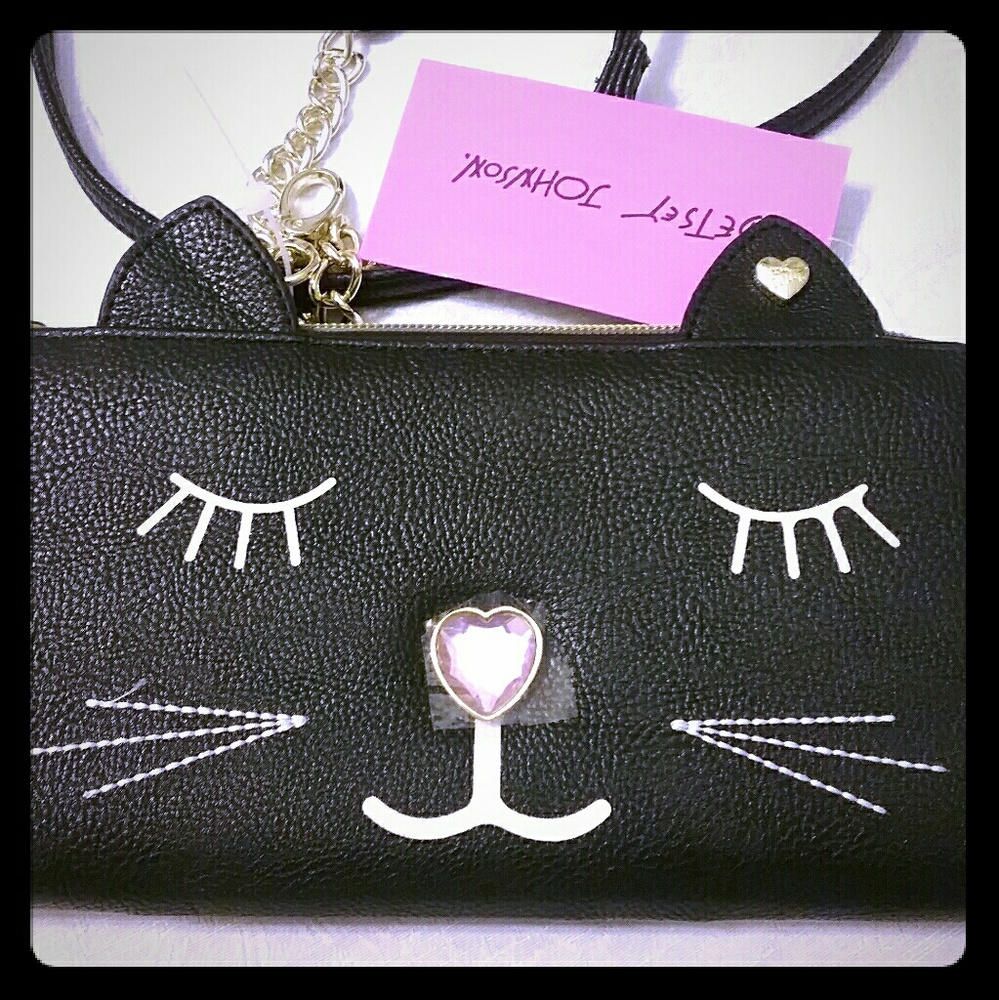 BETSEY JOHNSON CAT WALLET CROSSBODY