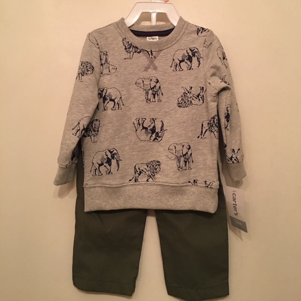 👶🏼Boys Elephant print sweatshirt with Pants👶🏼