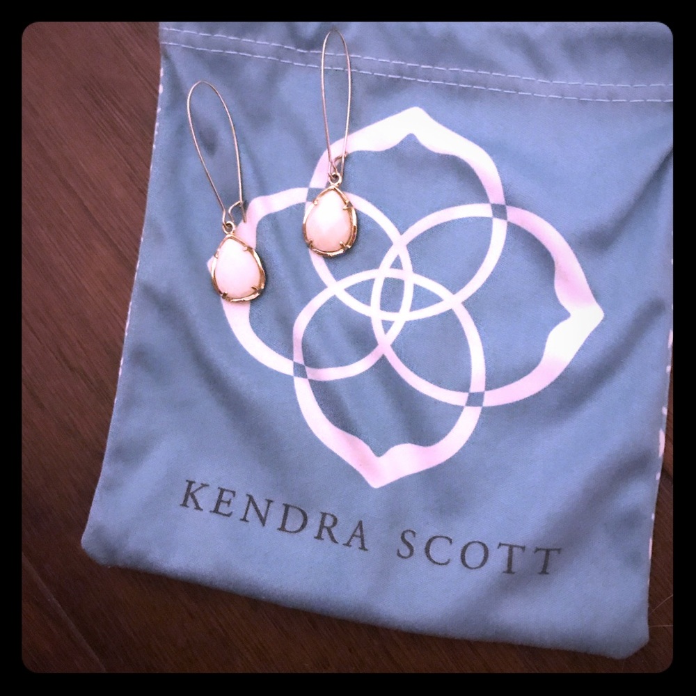 Kendra Scott White Drop Earrings