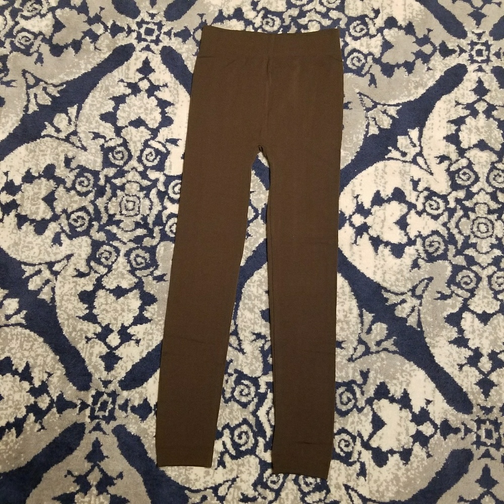Blue Star Brown Fleece Lined Leggings L/XL