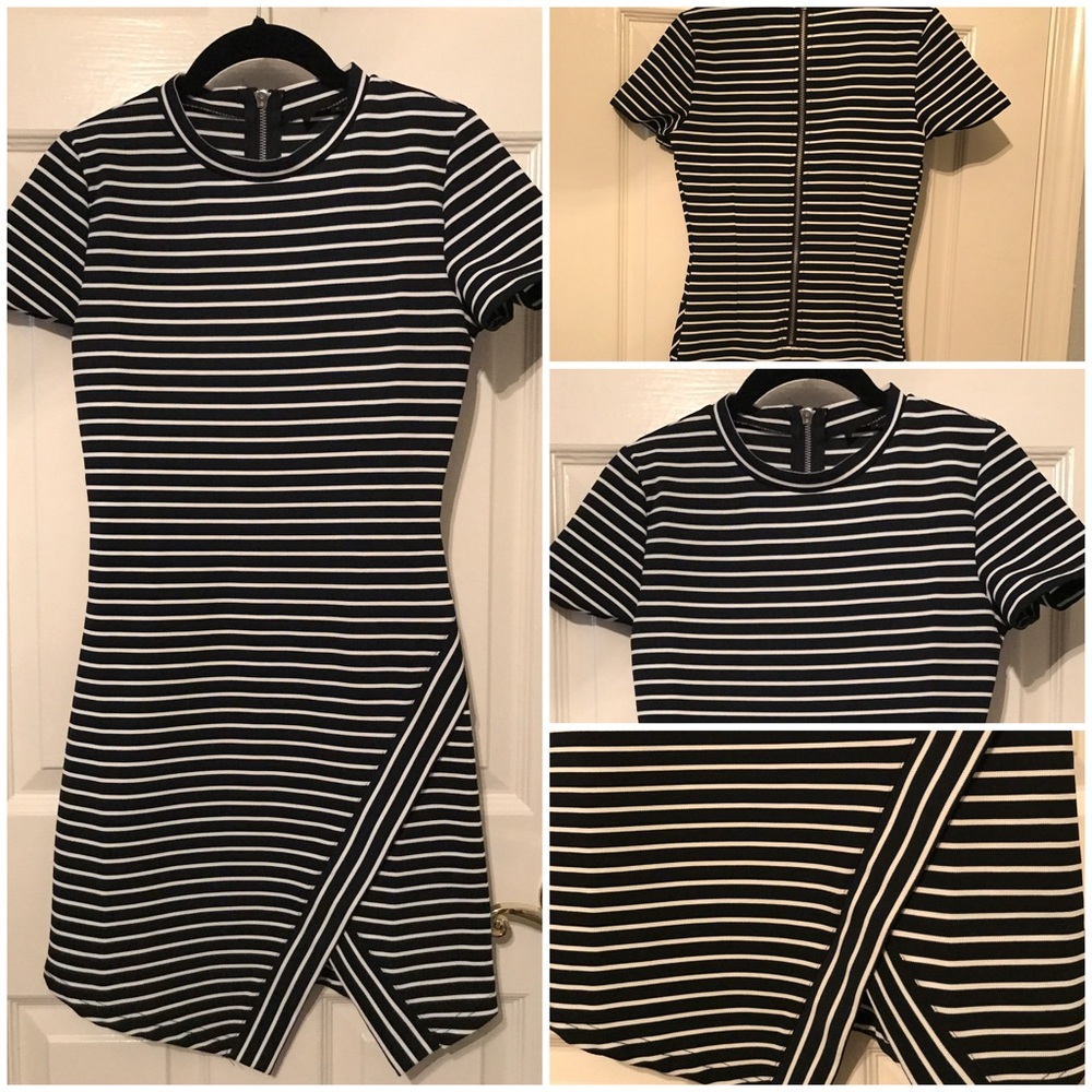 Black and white bodycon dress