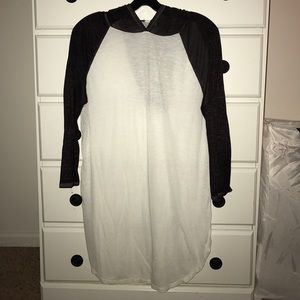 Hooded baseball t shirt