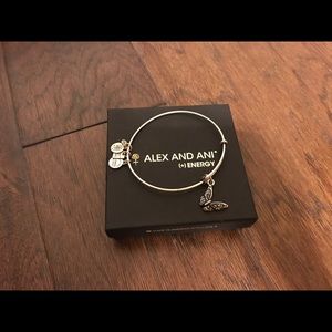 Alex & Ani Silver butterfly Bangle