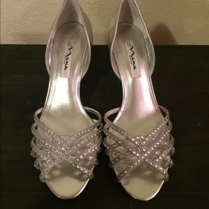 Mina Silver Formal Pumps