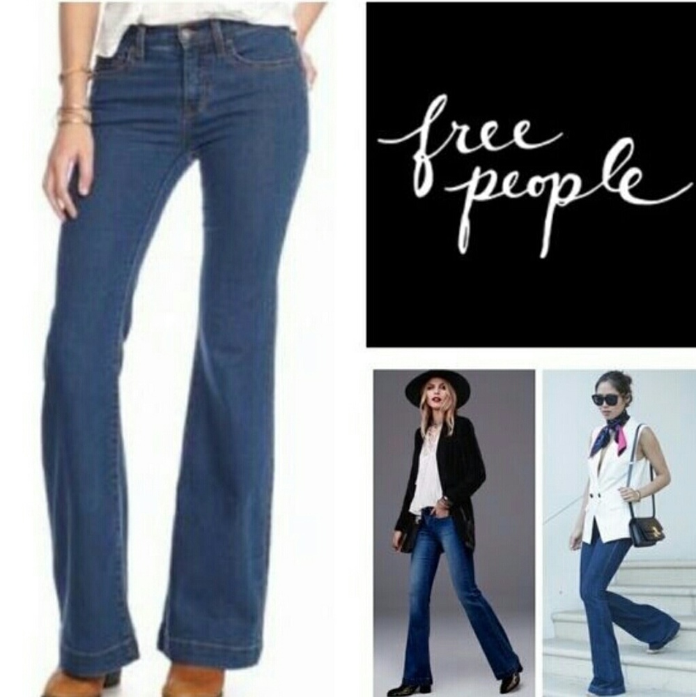 ❗️SOLD OUT❗️FREE PEOPLE Flare Denim Jeans - Picture 6 of 8