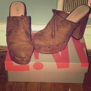 Platform High Heeled Clogs