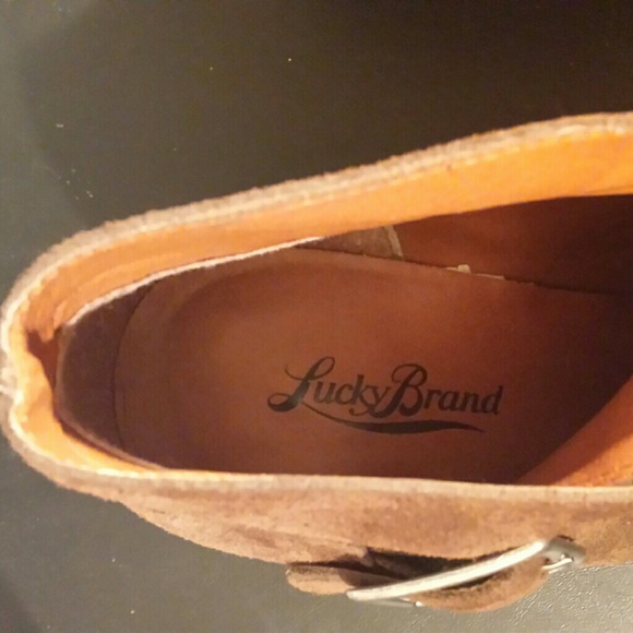 🍁🍂FALL MUST HAVE🍂🍁Lucky Brand Suede Wedge Booties - Picture 5 of 8