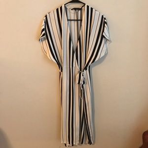 Zara Striped Wrap Dress