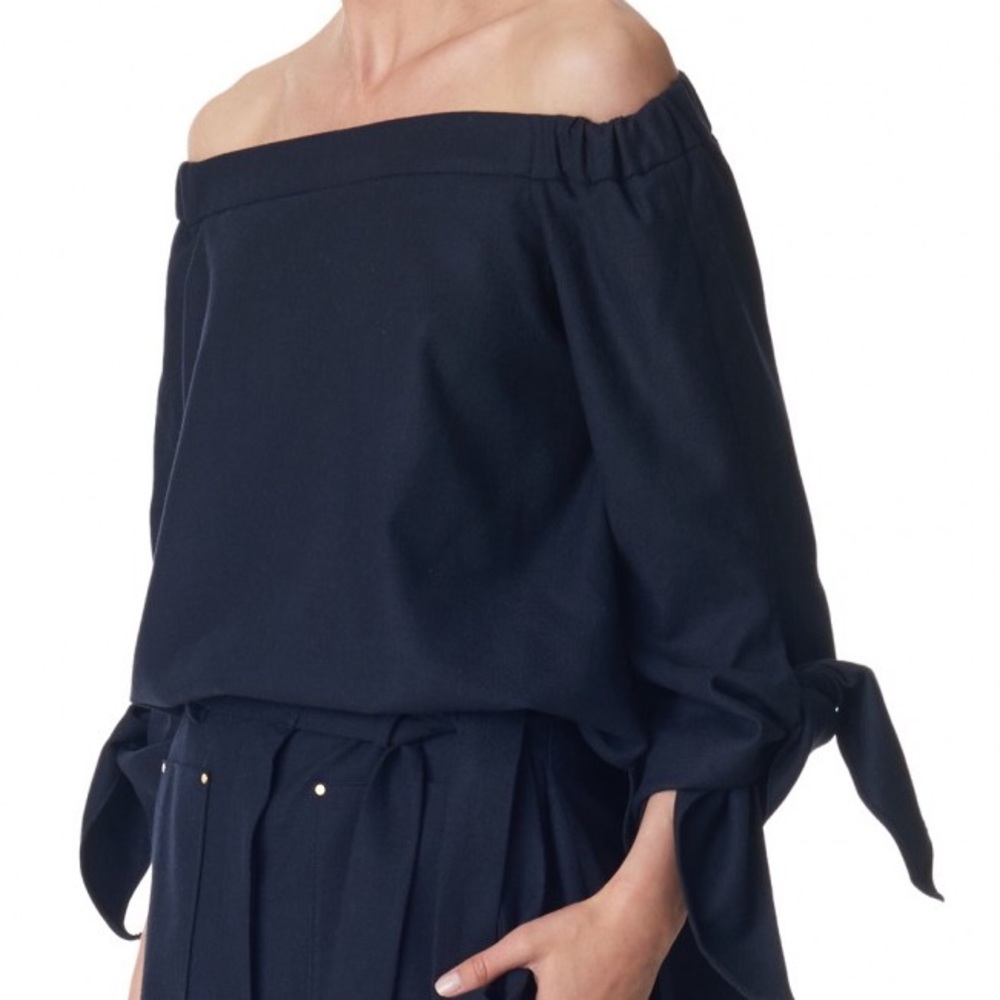TIBI New w/ Tag Classic Off The Shoulder Top wool