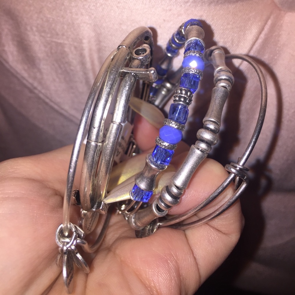 Alex and Ani bangles Deep sea anchor wrap set
