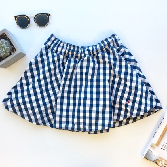 Hollister Dresses & Skirts - 🔻Hollister Blue Gingham Skater Skirt Hollister Dresses & Skirts - 🔻Hollister Blue Gingham Skater Skirt