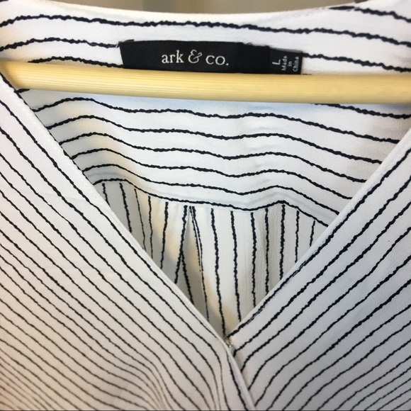 Ark & Co Tops - Ark & Co Striped Surplice Wrap Top Ark & Co Tops - Ark & Co Striped Surplice Wrap Top