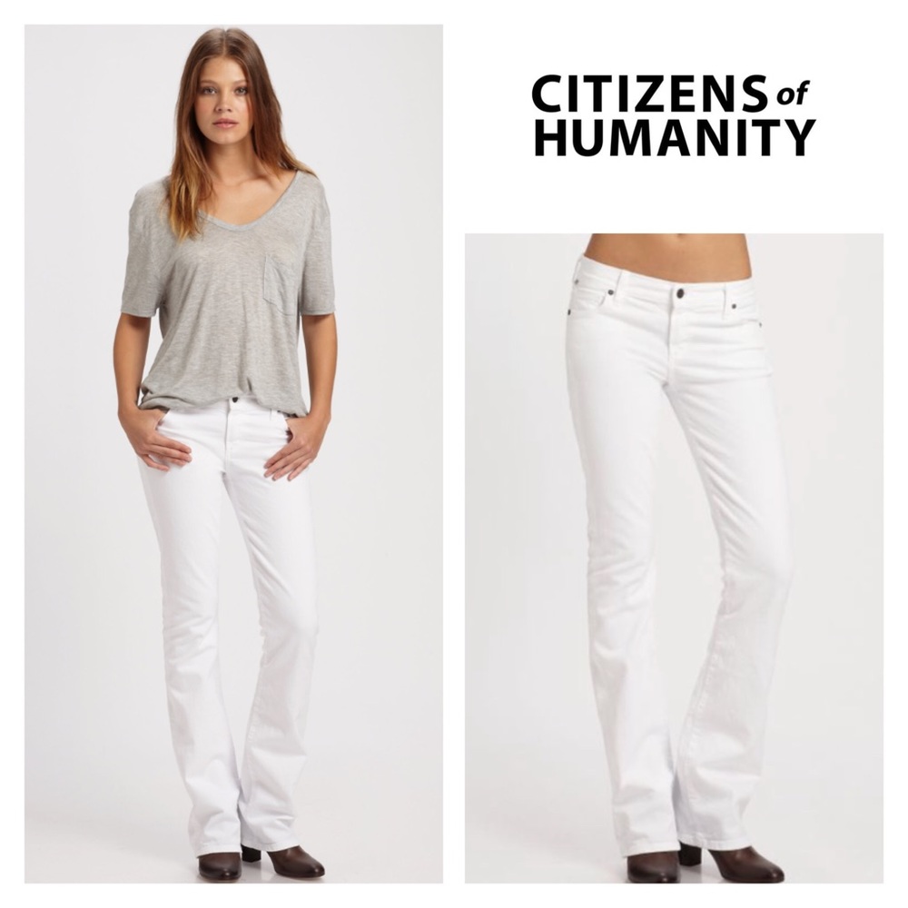 COH Kelly lowrise bootcut white jeans