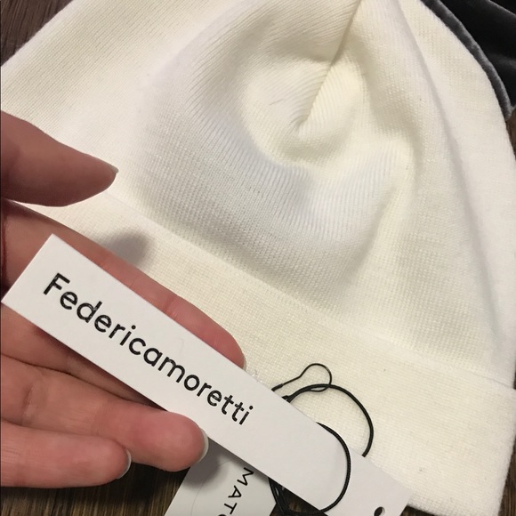 Federica Moretti Bow 100% Wool Beanie NEW W/ Tag