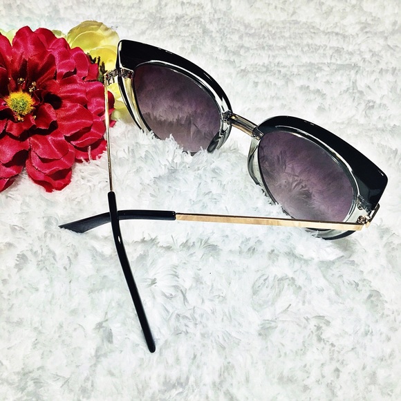 "Donna" Retro Cat Eye Sunglasses - Picture 3 of 4