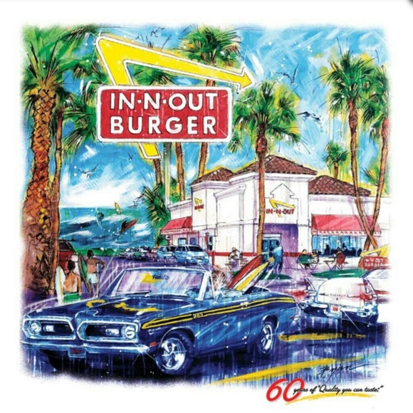 L@@K!!!! 60th Anniversary IN-N-OUT BURGER T-SHIRT