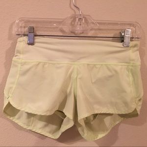 Lululemon speedy shorts neon yellow