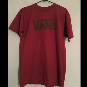 Maroon Vans Graphic T-Shirt - medium