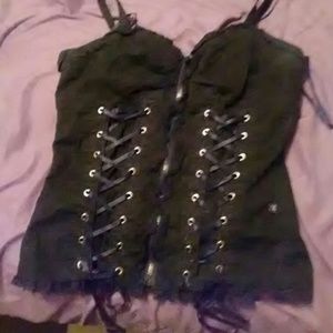 Royal Bones Zip Up Cami