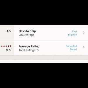 Woo Hoo! Top rated seller! Fast shipper! 💁🏻