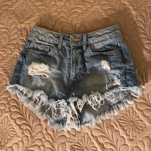 H&M Divided distressed shorts