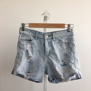 Ellison Shorts - Ellison Distressed Light Wash Denim Shorts Ellison Shorts - Ellison Distressed Light Wash Denim Shorts