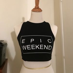 H&M "epic weekend" crop top
