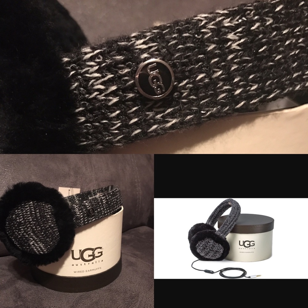 Uggs Grey Marled w/ Sequins Wired Earmuffs