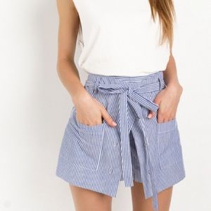 Fourth of July Striped Shorts skirt skort button