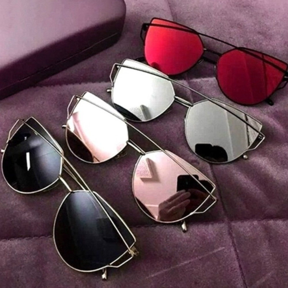 rose gold cat eye sunglasses