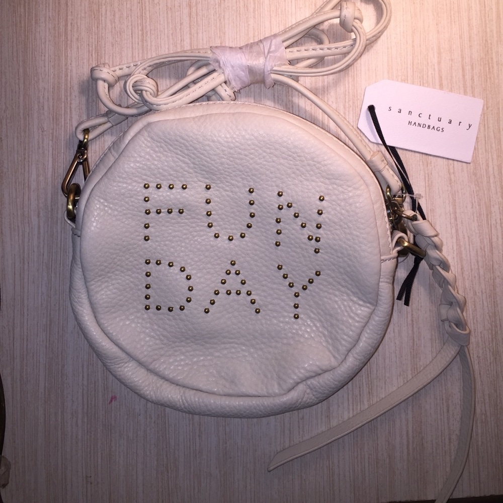 Sanctuary Sunday Fun Day Round Crossbody Bag Milk