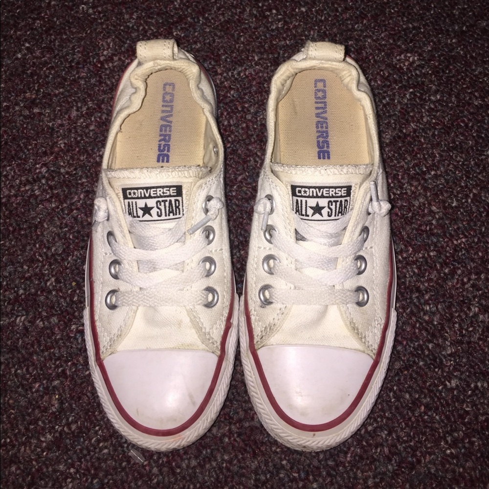 White Converse size 5