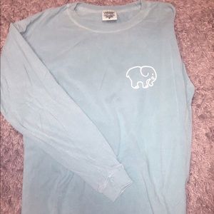 Ivory Ella mint long sleeve tee