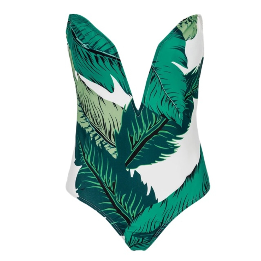 ๐HP๐Strapless One Piece SWIMSUIT Palm Gally Cook - Picture 3 of 4