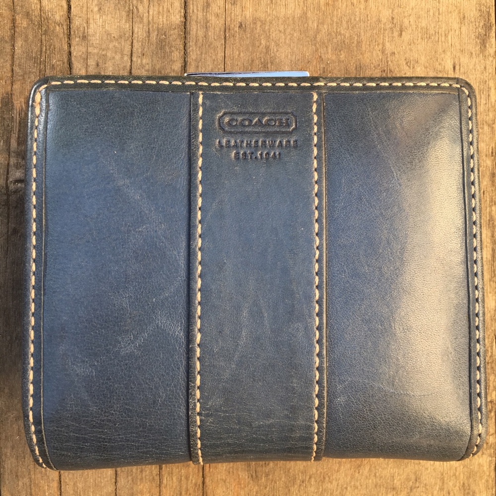 Coach blue wallet