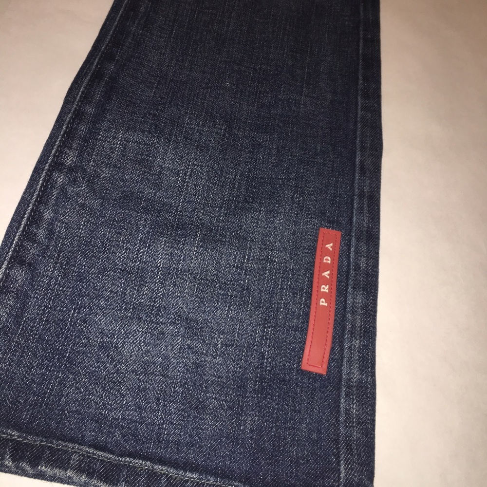 Prada flare low rise jeans