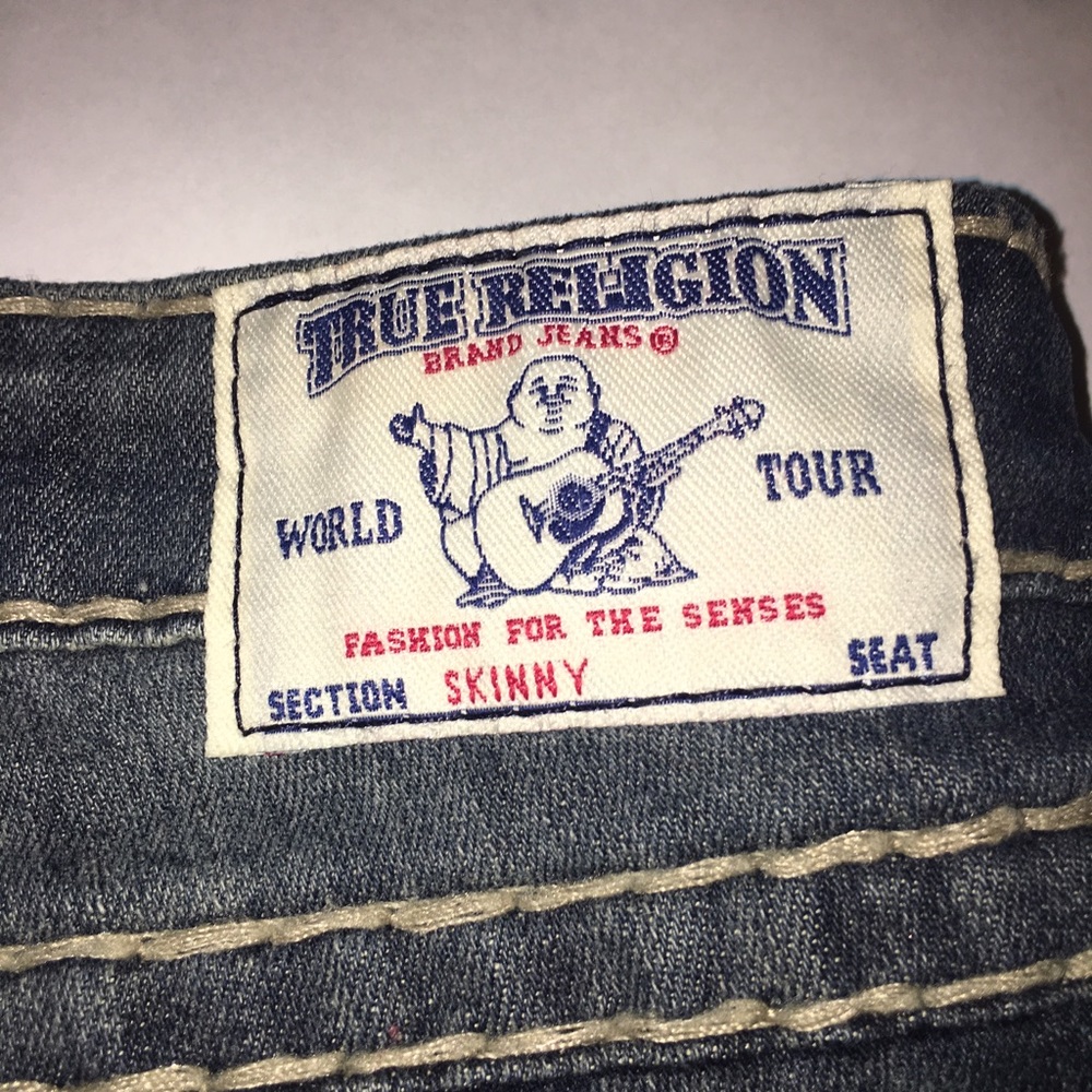 True religion skinny low rise jeans
