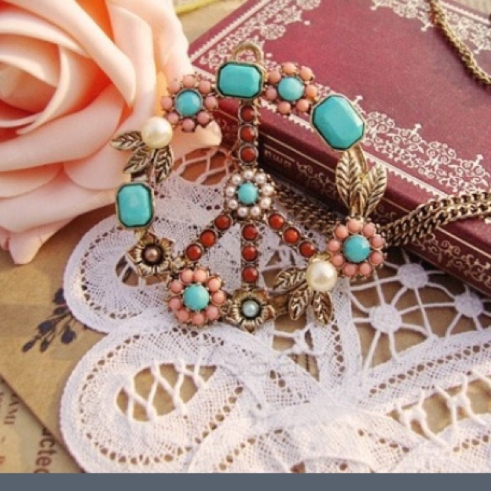🎈Last one!🎈BOHO Peace bronze plated necklace - Picture 4 of 6