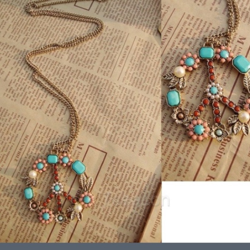 🎈Last one!🎈BOHO Peace bronze plated necklace - Picture 3 of 6