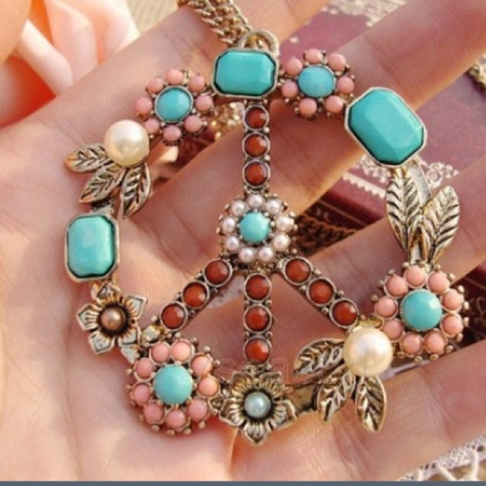 🎈Last one!🎈BOHO Peace bronze plated necklace - Picture 5 of 6