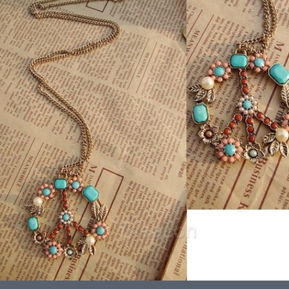 πLast one!πBOHO Peace bronze plated necklace - Picture 3 of 6