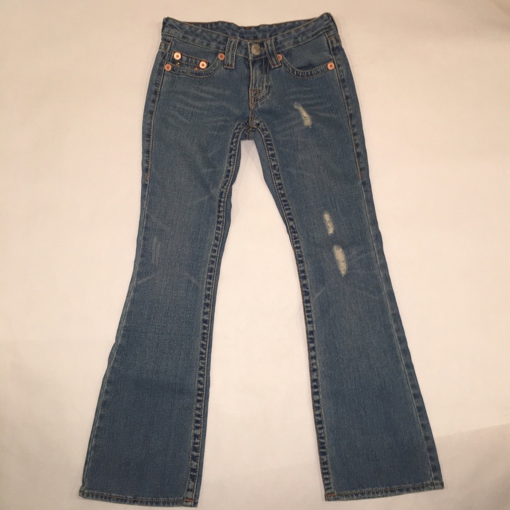 True religion low rise flare jeans