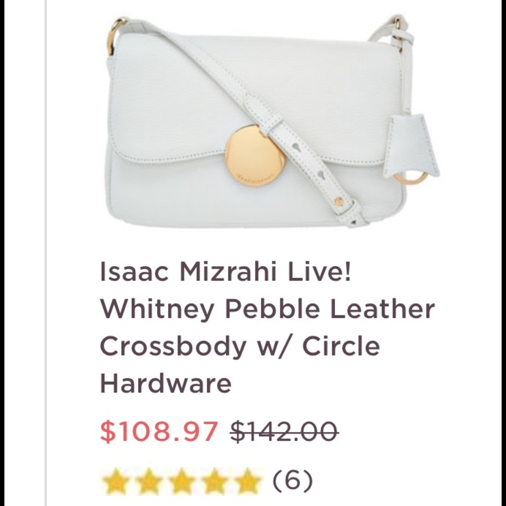 Isaac Mizrahi Live Whitney Pebble Leather purse