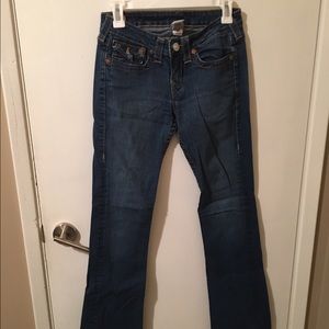 True religion boot cut medium wash jeans. Size 27