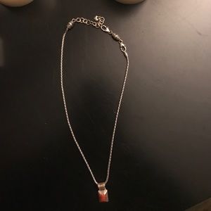 Red charm necklace