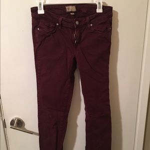 Paige jeans maroon wash size 28