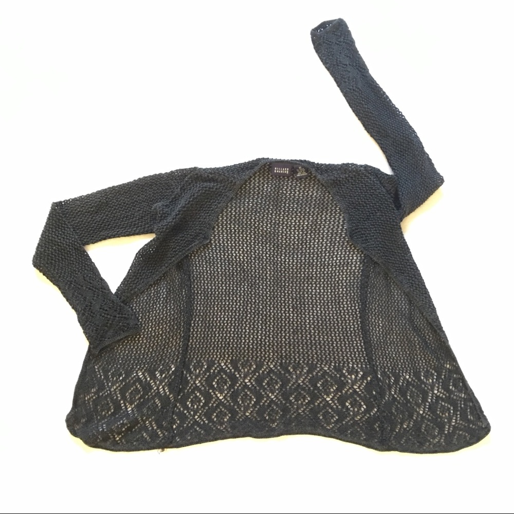 Black cardigan sweater