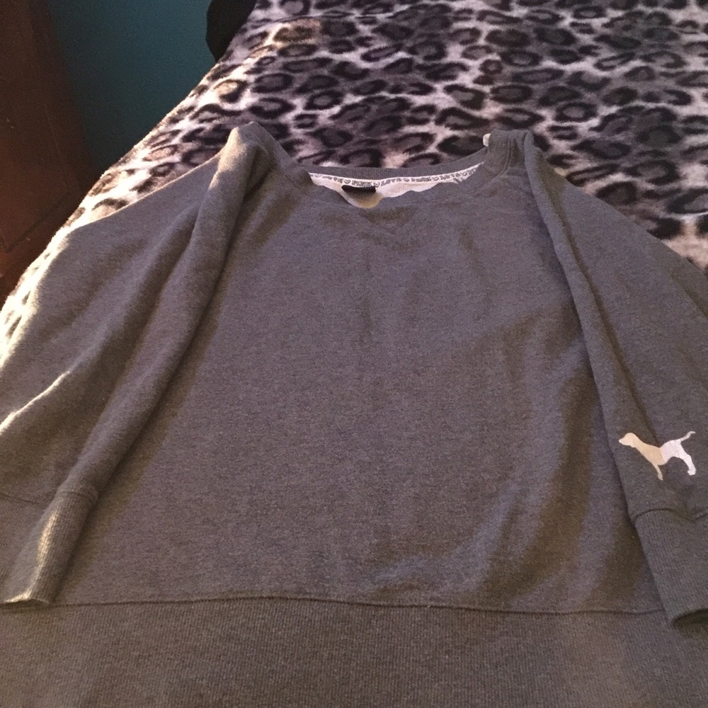 Pink grey sweatshirt