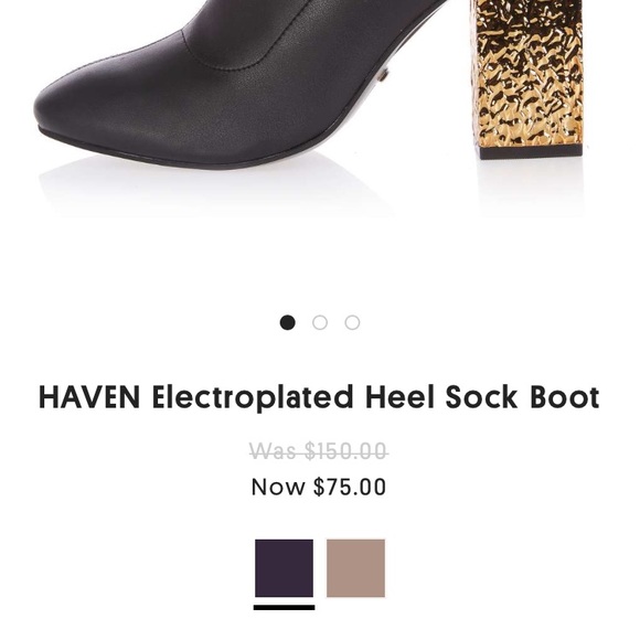 🦄LastPrice🦄TopShop Haven Electroplated Heel Sock - Picture 3 of 3